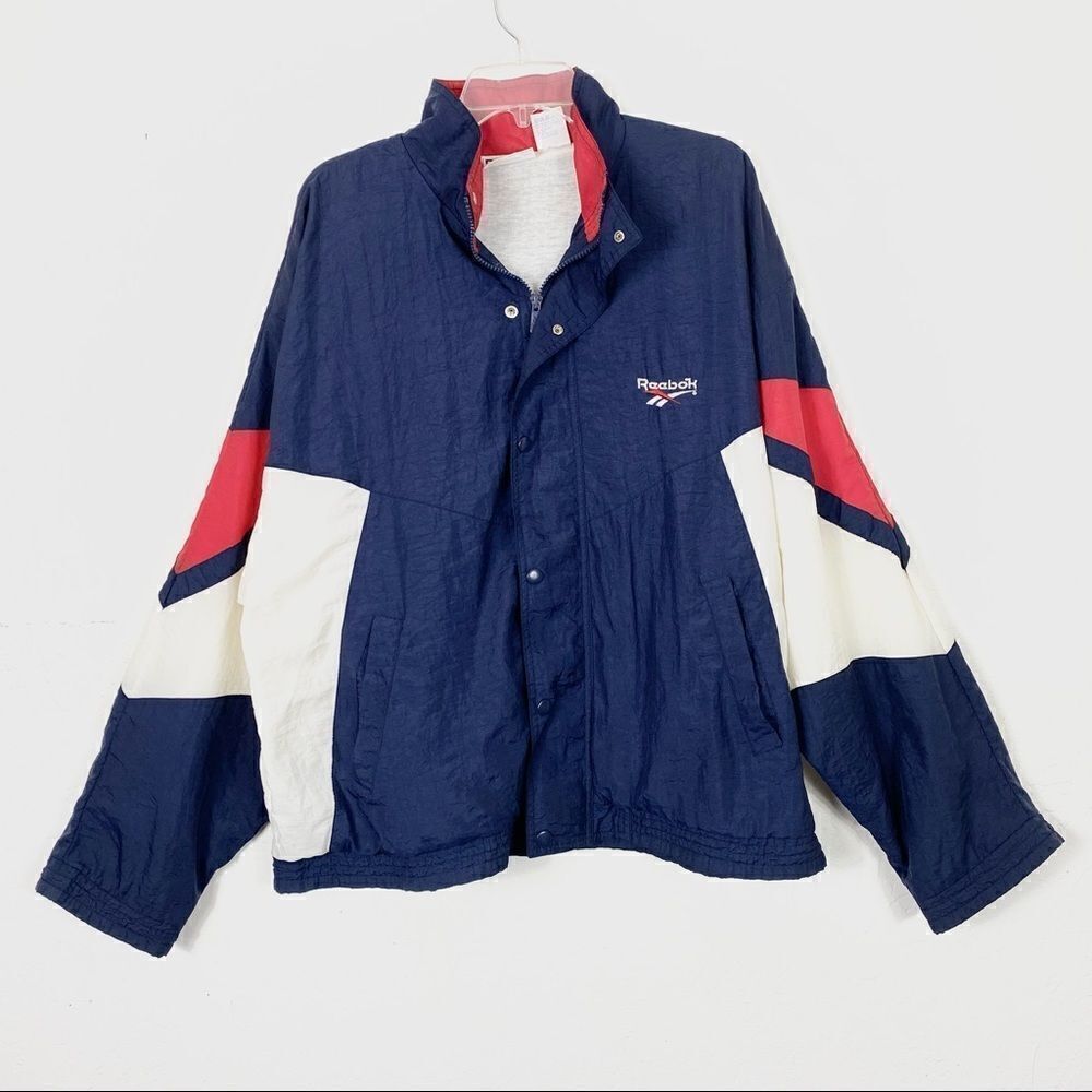Vintage Reebok Red White & Blue Windbreaker Jacket